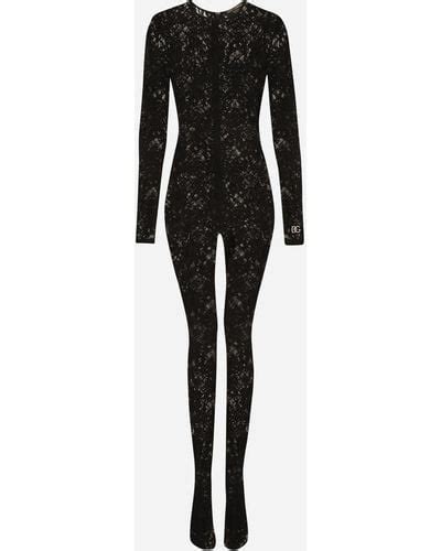 dolce gabbana jumpsuits|Lace jumpsuit in Black for Women .